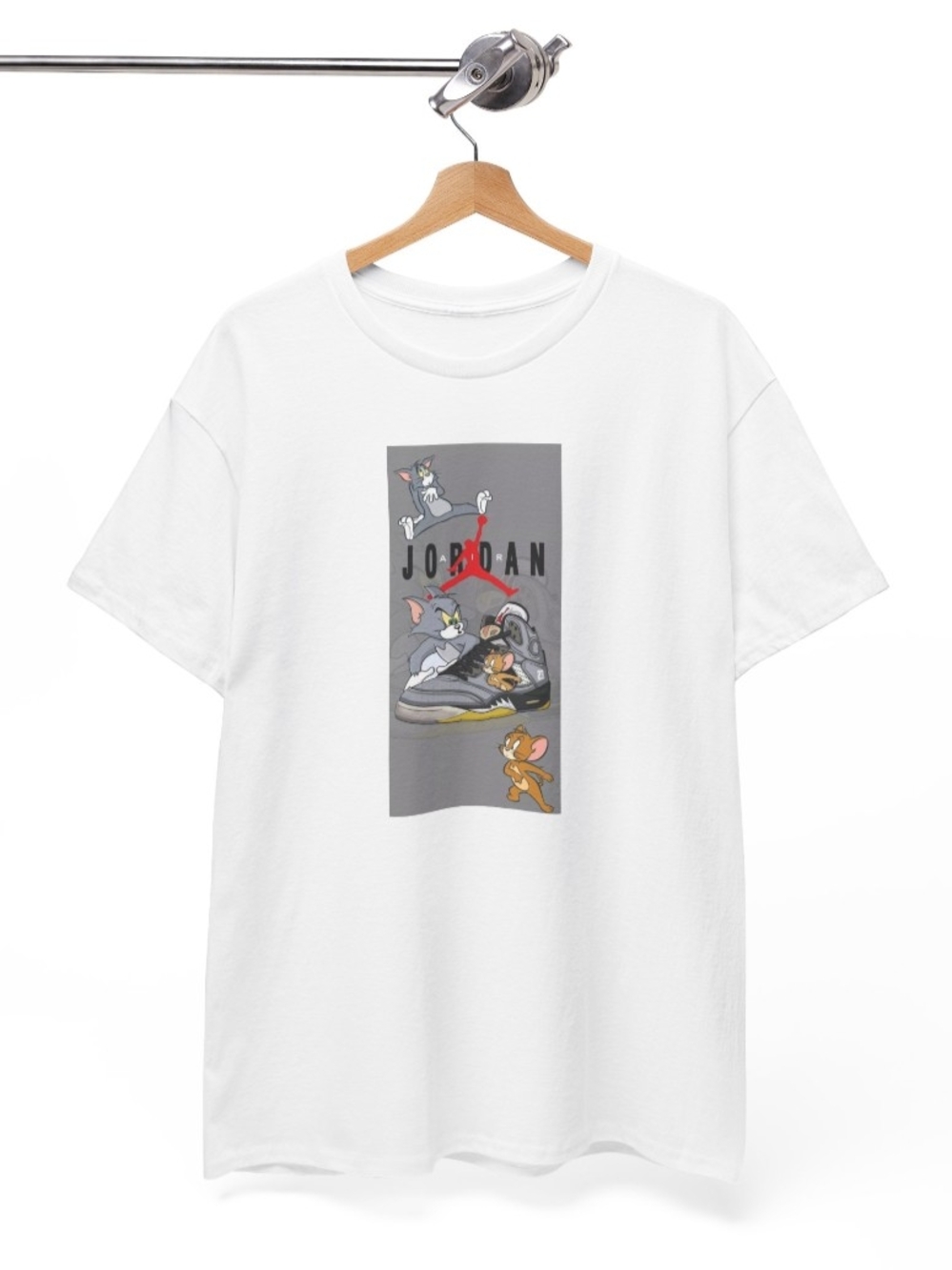 Jordan White Tee x Tom & Jerry Jumpman Graphic
